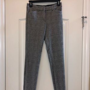 Plaid Skinny Mid-Rise Dress Pants